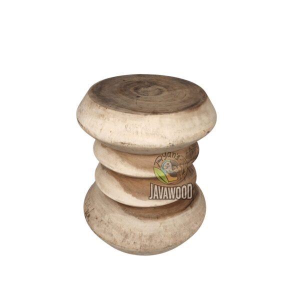 Natural wooden stool chair solid wood finish