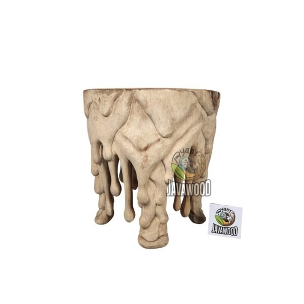 Natural wooden stool chair solid wood finish