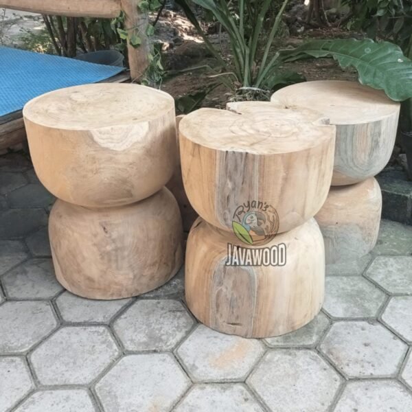Eco-friendly wooden stool natural furniture