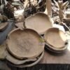 Natural wooden bowl centerpiece for dining table