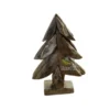Decorative wood ornaments close up grain texture