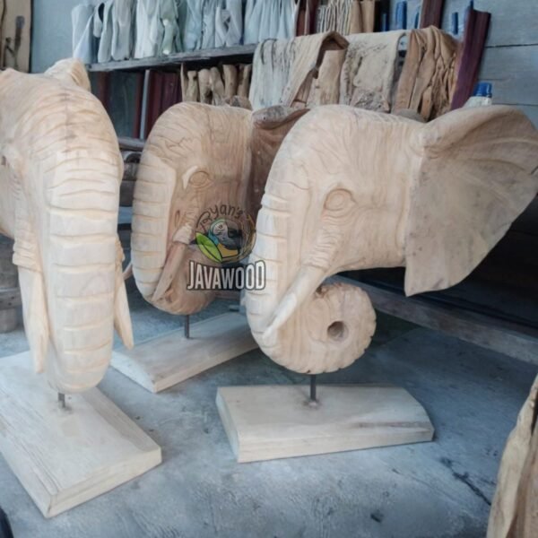 Boho natural wood ornaments tabletop vignette decor
