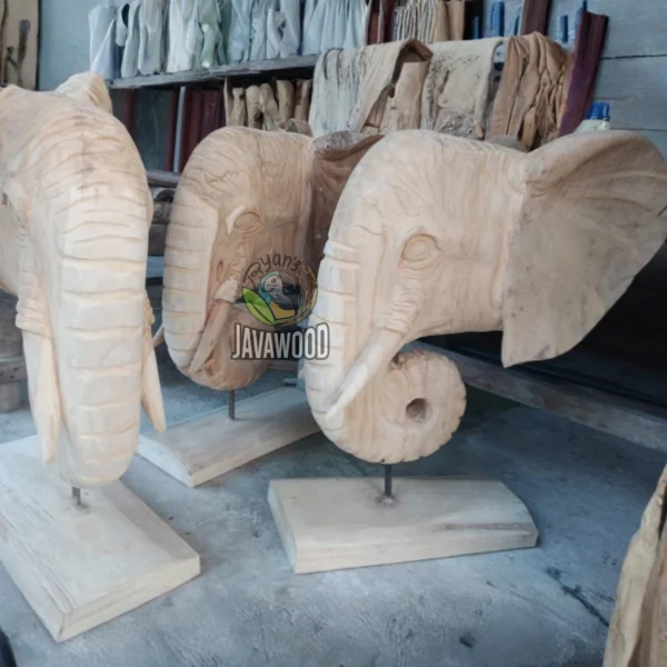 Boho natural wood ornaments tabletop vignette decor