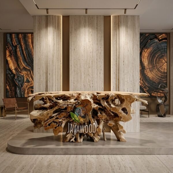 Premium Natural Wood Console Table