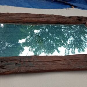 Premium Solid Teak Wall Mirror Frame – 1 Piece Accent Unit Included
